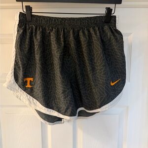 Nike Women's Black and Orange Athletic Shorts